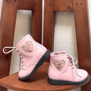 🔹The Children’s Place Girls Blush Pink Booties.